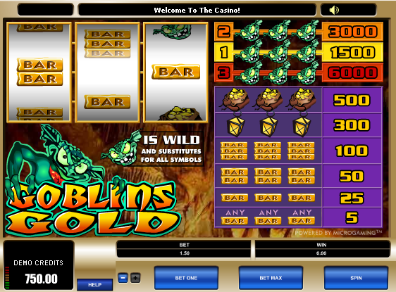 free  Goblins Gold no download slots