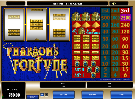 free Pharaoh's Fortune no download slots