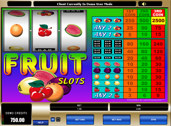 free Fruit Slots no download slots