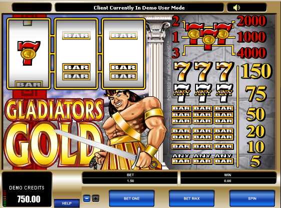 free  Gladiators Gold no download slots