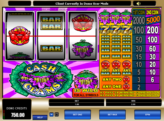 free  Cash Clams no download slots
