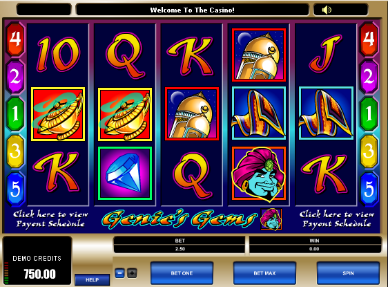 free  Genies Gems no download slots